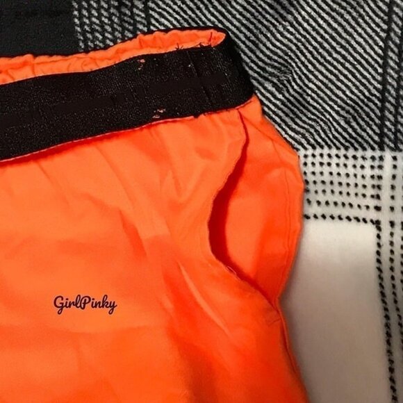 victoria secrets PINK PJ FLANNEL PANTS “HANDSIE” HALOGEN ORANGE SIZE LARGE - Picture 7 of 9